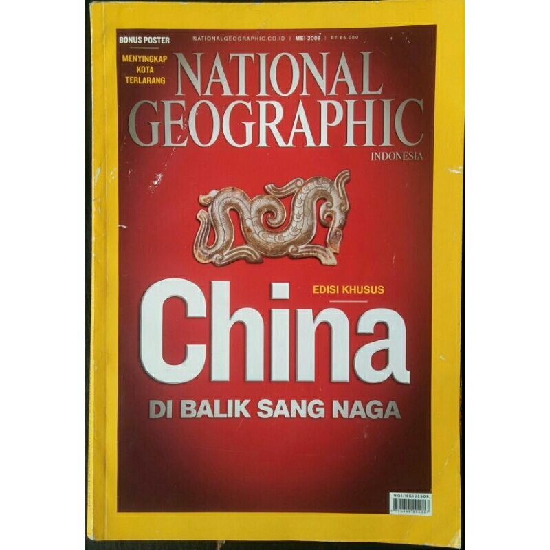 National Geographic Indonesia - China Di Balik Sang Naga (edisi Khusus) Mei 2008.(bekas, original)