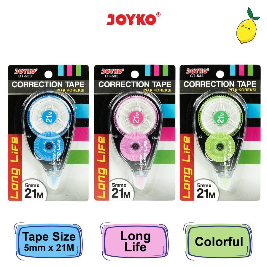 

Joyko Correction Tape Joyko CT-533 / Pita Koreksi Jumbo