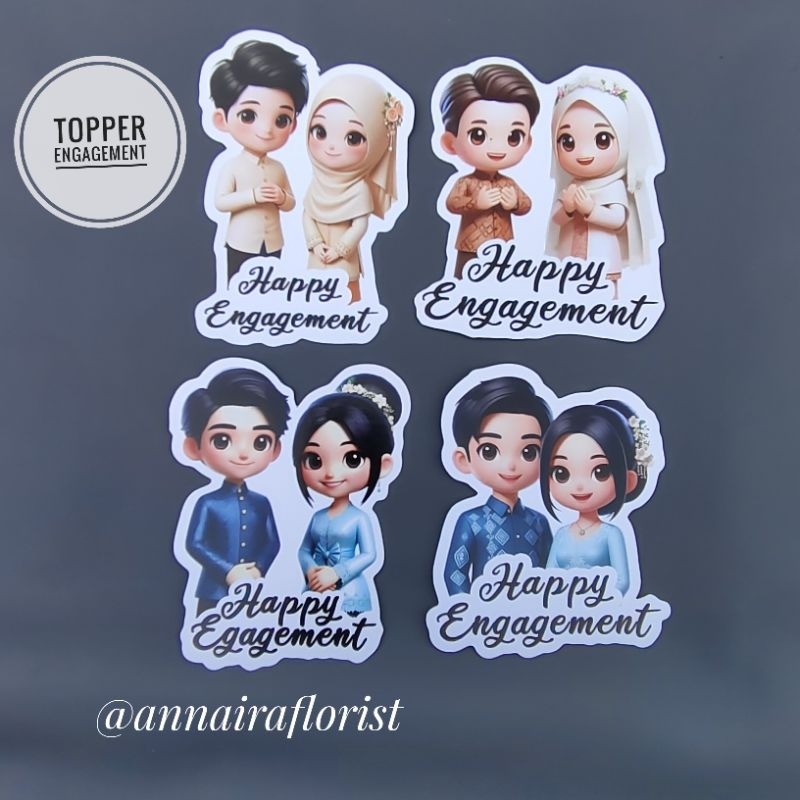 Topper engagement hiasan buket