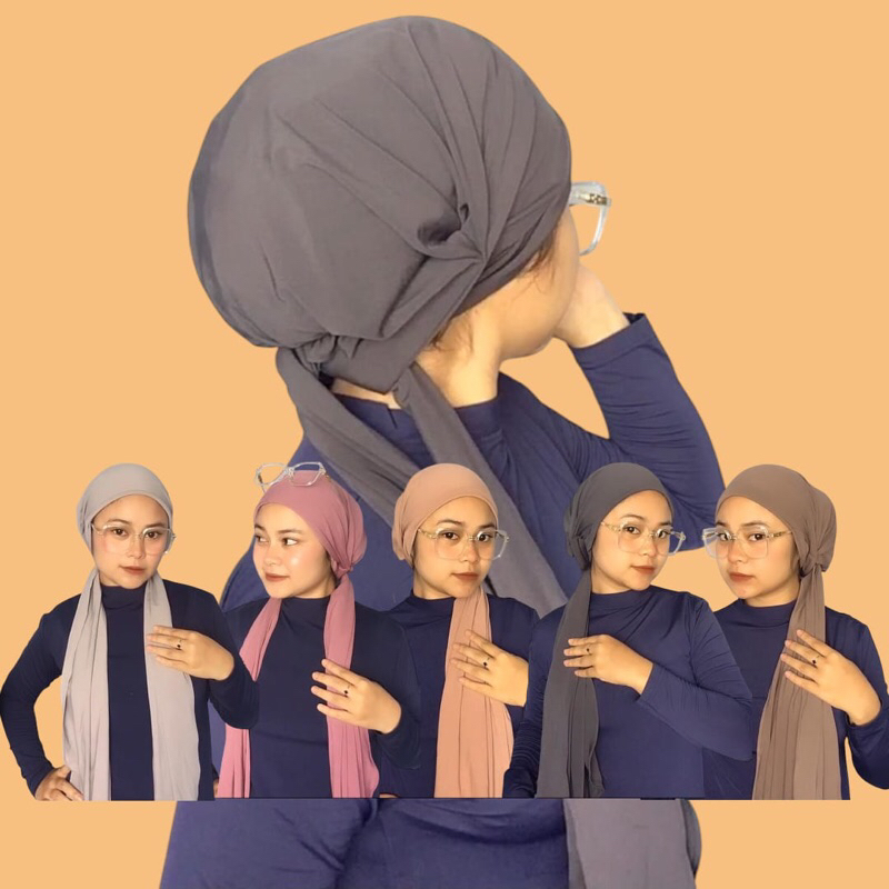 Turban instant inner jersey premium hijab muslim hijab wanita turban wanita