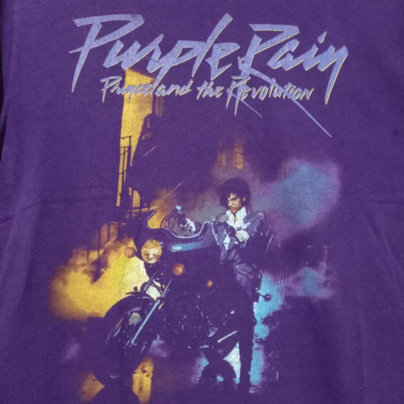 kaos band purple rain ungu second
