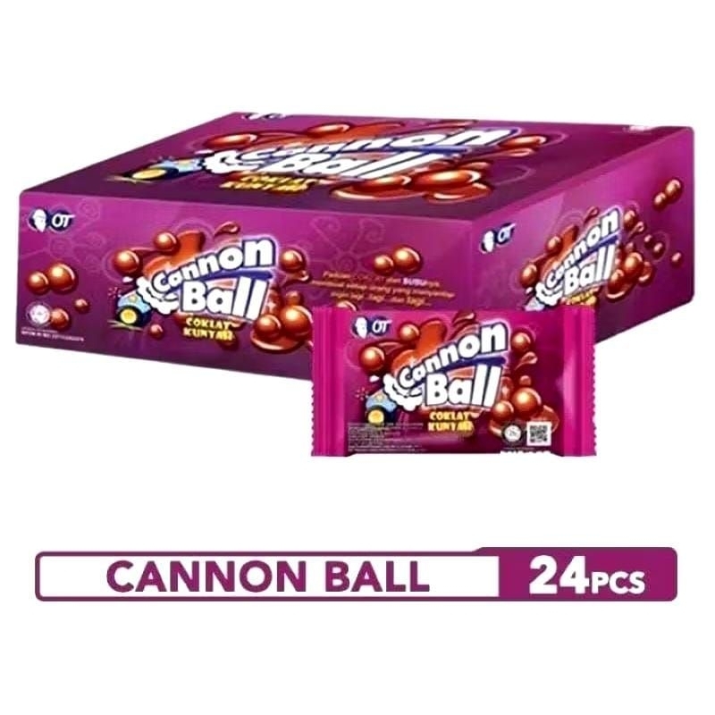 

Cannon ball coklat kunyah isi 24pcs