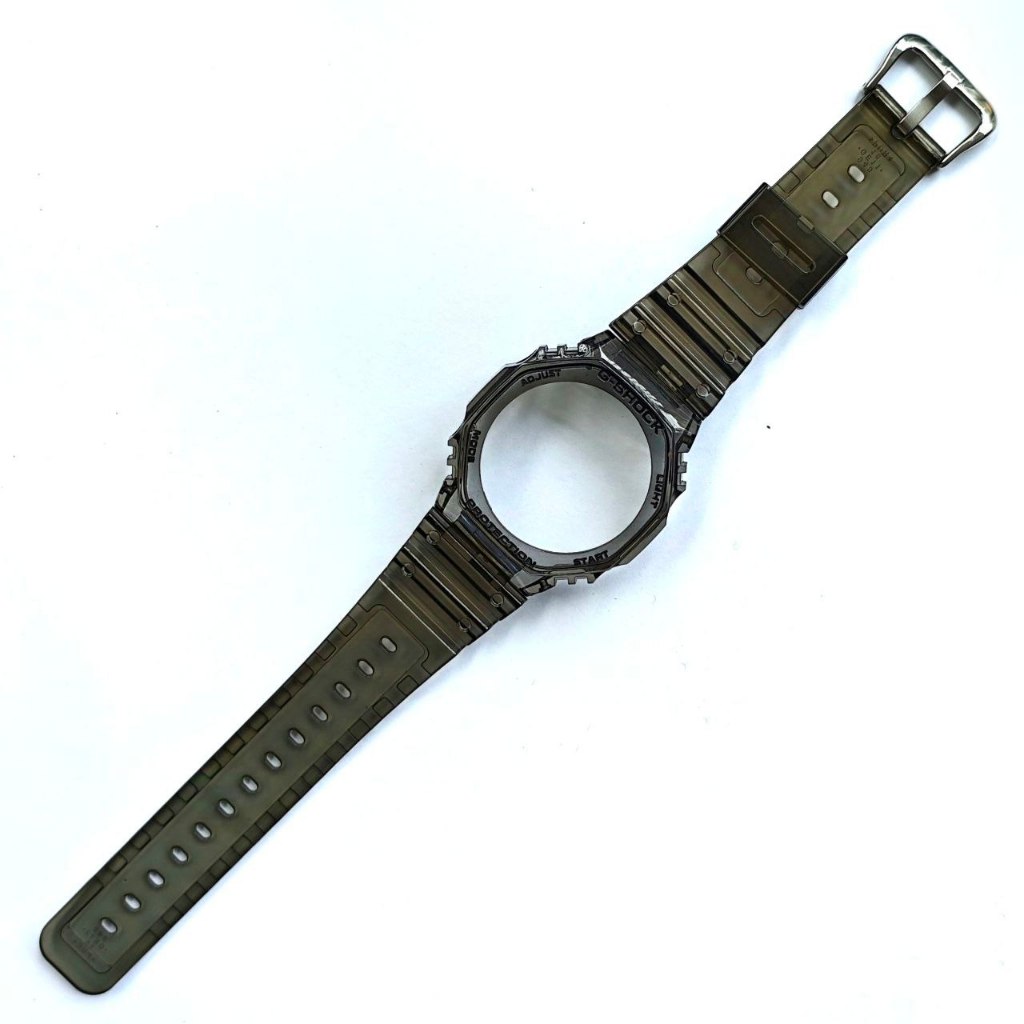 BNB STRAP BEZEL G SHOCK GSHOCK GA 2100 GA 2110 GA2100 JELLY BLACK GLOSSY TRANSPARAN