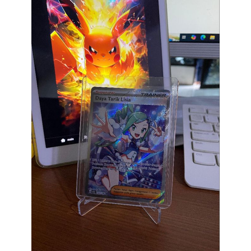 Kartu TCG Pokemon SR Daya Tarik Lisia Kilat Rasi Sv8