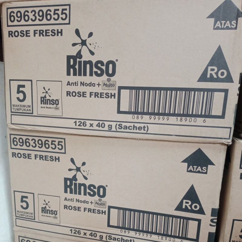 Rinso Bubuk 40gram perDus isi 126 pcs