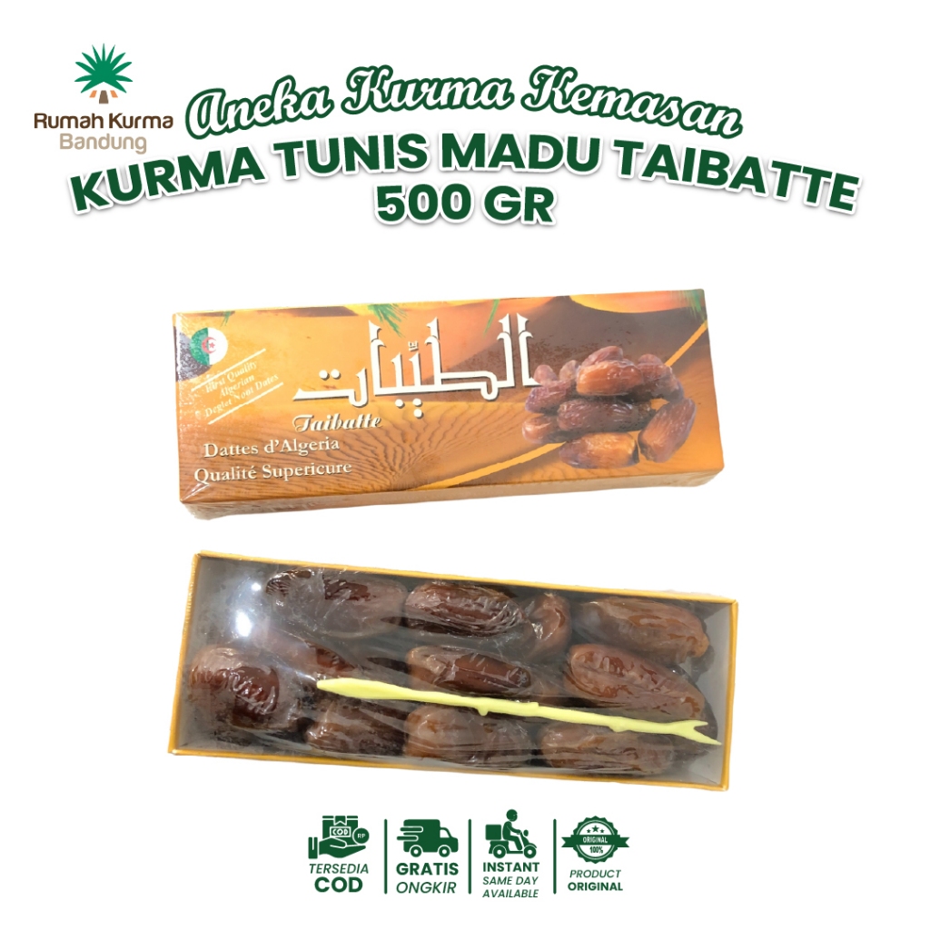 

Kurma Tunisia Madu Taibatte 250 Gram Deglet Nour Manis Premium Original