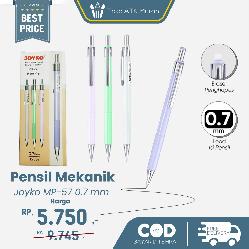 

Pensil Mekanik Joyko MP-57 0.7 mm Mechanical Pencil