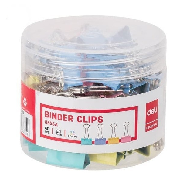 

DELI - E8555A Binder Clip Kebutuhan Kantor Warna 19mm