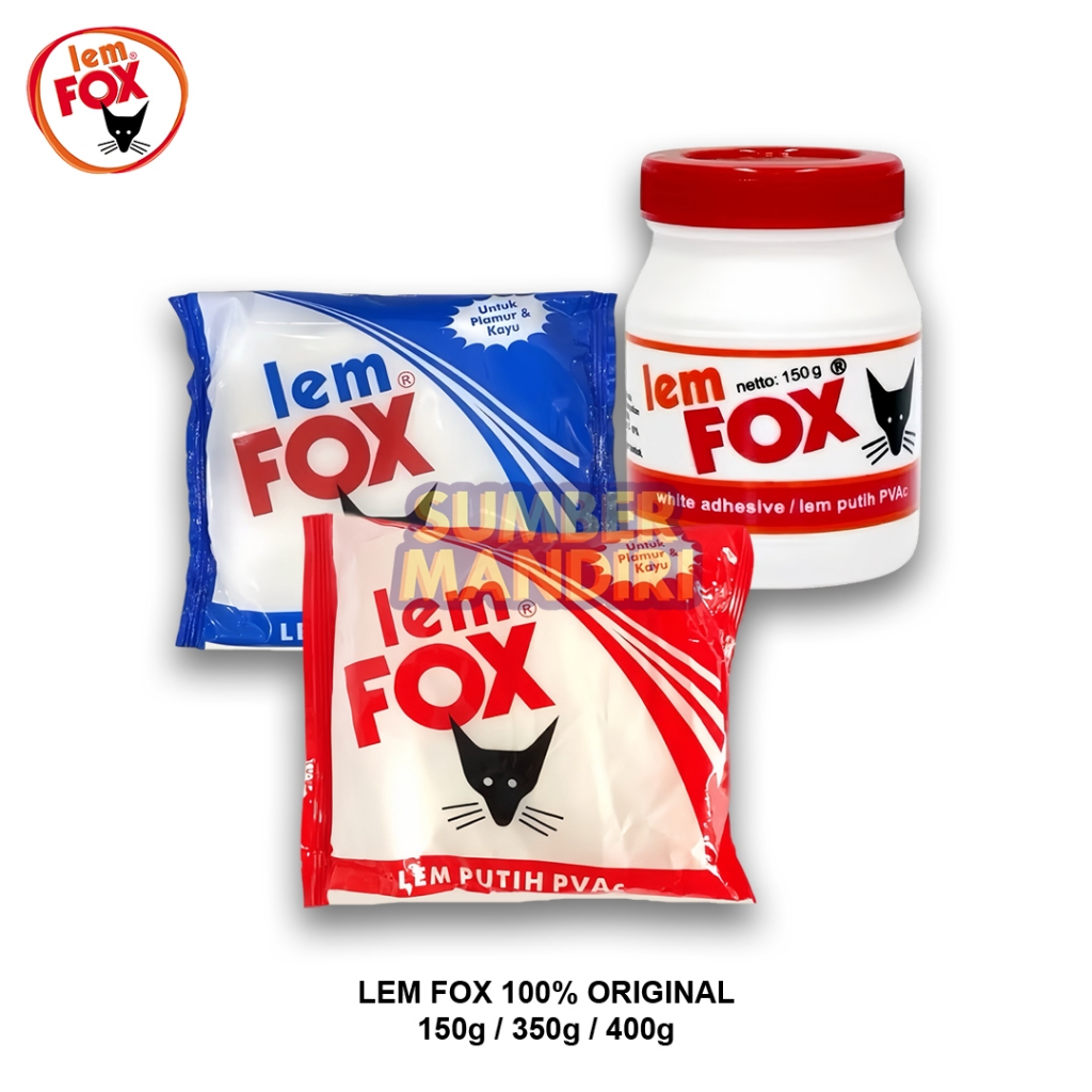 

Lem FOX Putih PVAC Glue 150g / 350g / 400g [1 PCS]