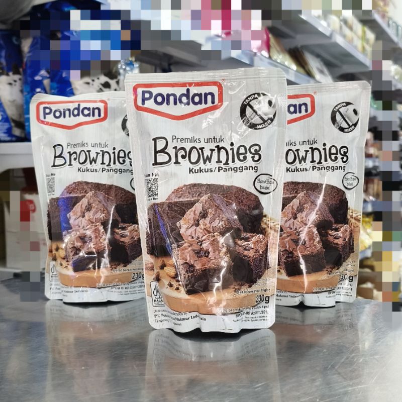 

Pondan Brownis Kukus & Panggang 230gr/Premix Brownis Pondan/Tepung Brownis Pondan 230gr/Premix Brownies 230gr Pondna