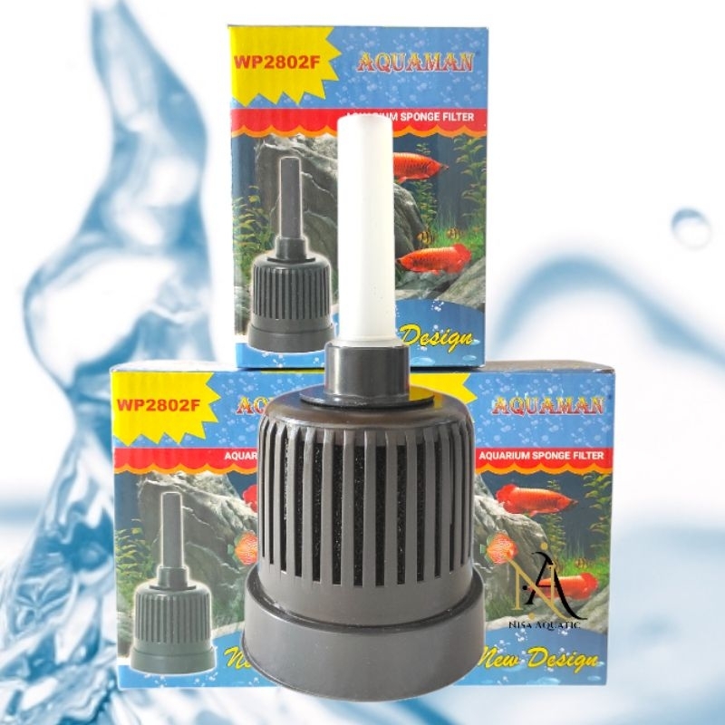 Pembersih Sponge Filter AQUAMAN WP 2802 F biosponge filter aquarium biofoam