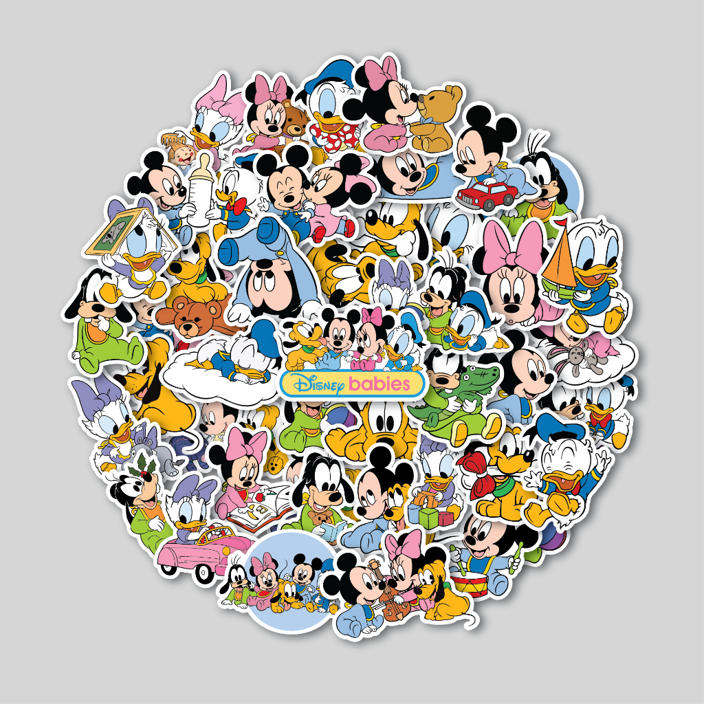 

STICKER PACK BABIES MICKEY & FRIENDS | STICKER TUMBLER | STIKER LAPTOP KOPER HELM