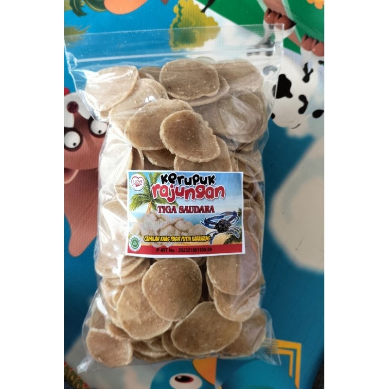 

kerupuk/krupuk rajungan siap goreng 500gr