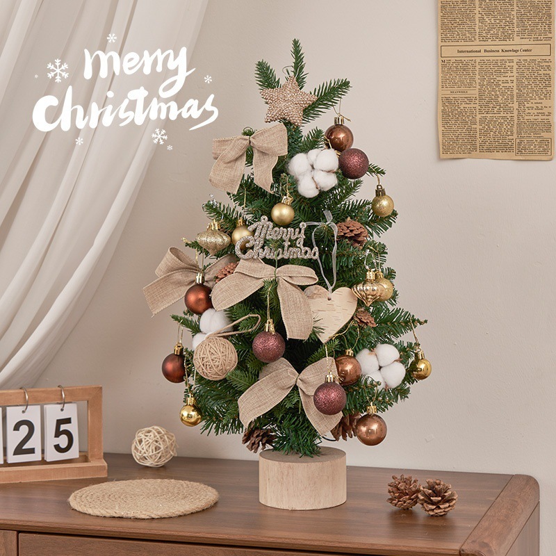 45/60cm Pohon Natal Mini / Pohon Natal Meja / Pohon Natal Kecil / Pohon Natal