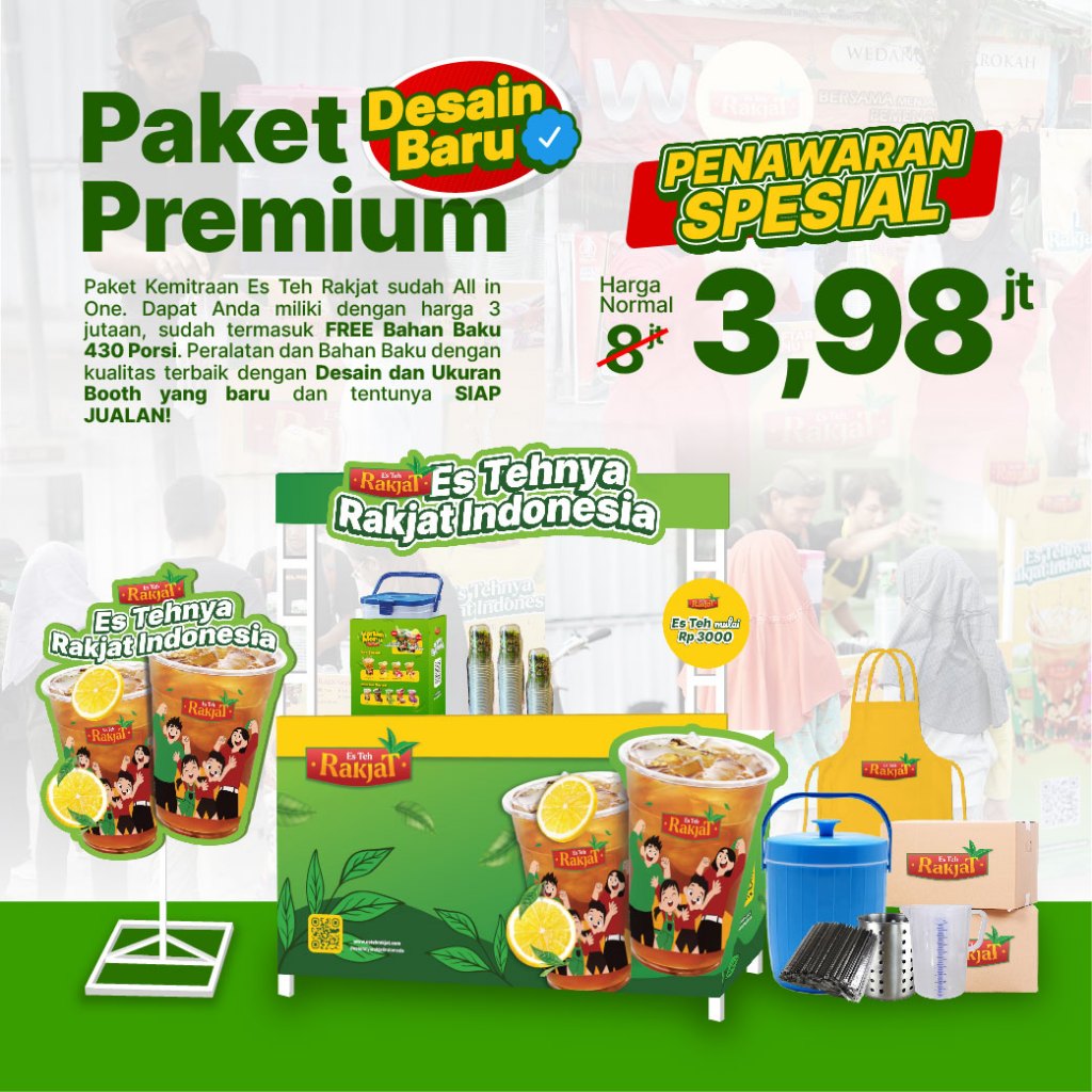 Paket Usaha / Franchise Es Teh Rakjat PAKET PREMIUM