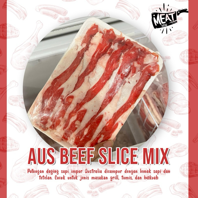 

AUS Beef Slice Mix Fat/ Daging Slice/Daging Surabaya/Slice Beef