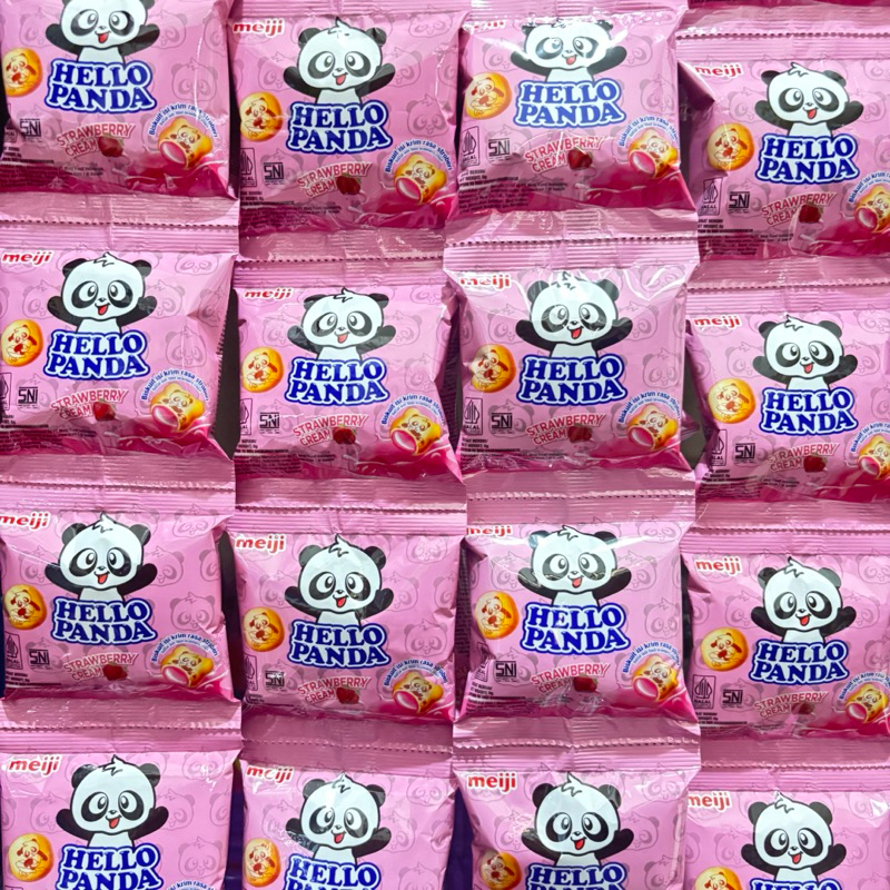 

Hello Panda Stawberry harga per 1 Renceng isi 10 bungkus @8gr