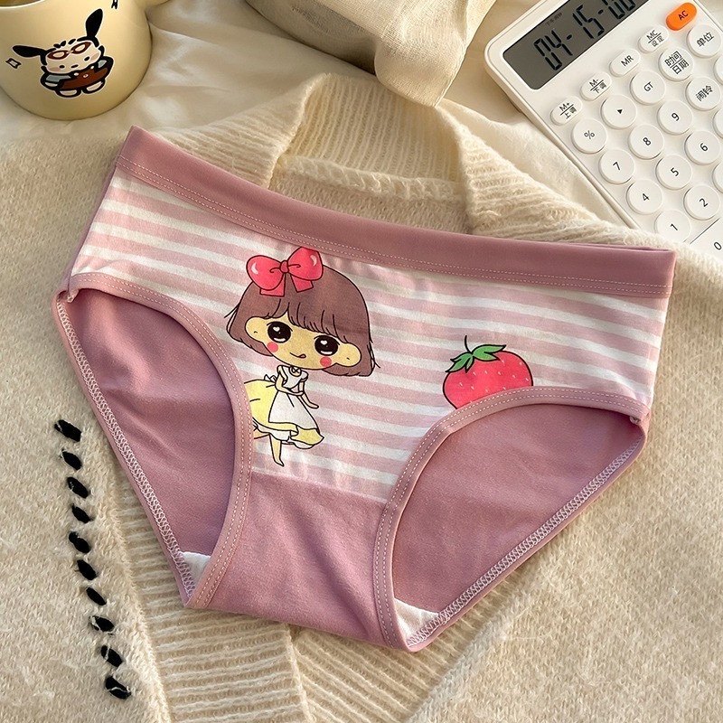 PEACHIE | CD1897 Celana Dalam Segitiga Anak Perempuan CD Katun Motif Kartun Girl Ungu Purple Lucu