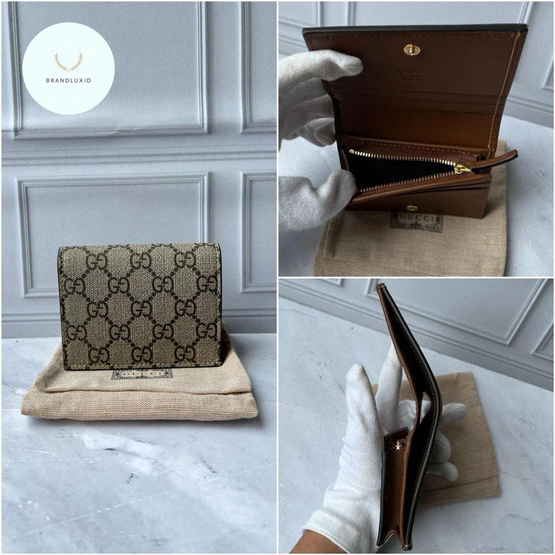 Gucci card wallet GG brown