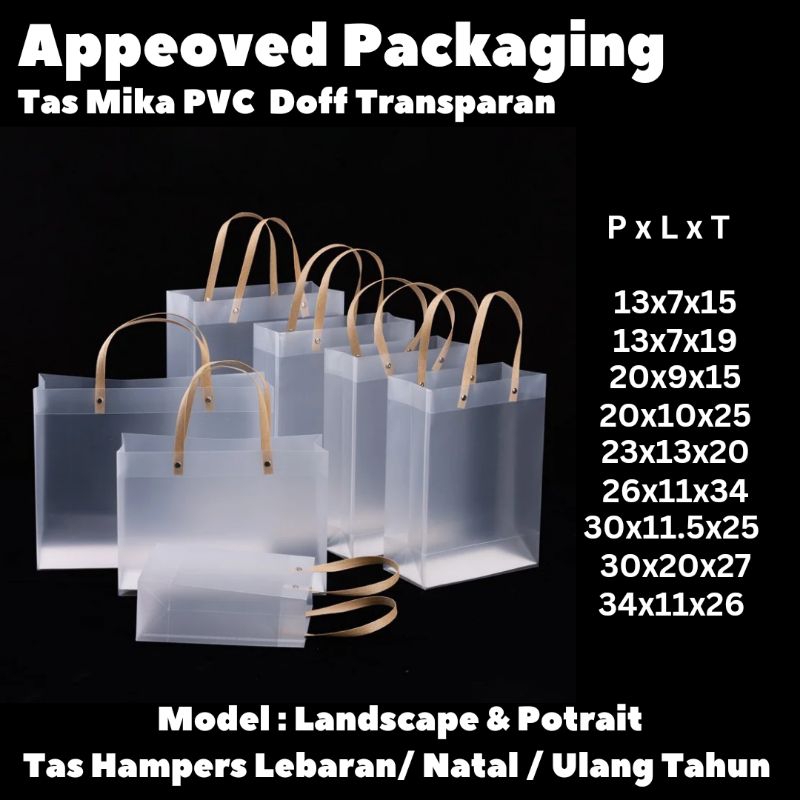 

Goodie Bag Uk 20x10x25 Hampers Doff Transparan Premium (Minimum 3 Pieces)