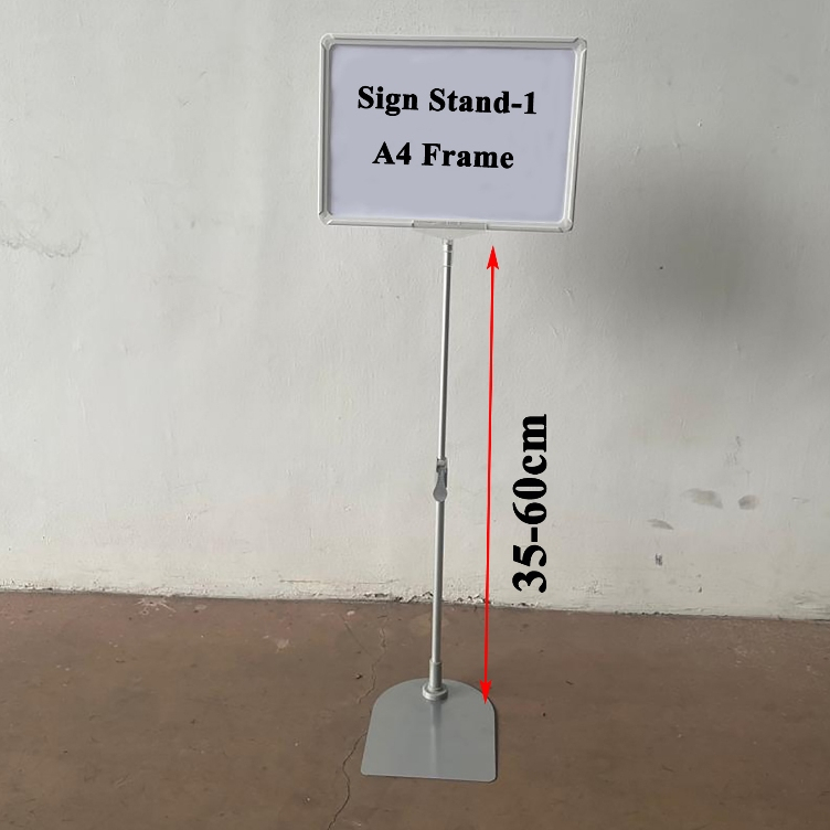 

SS-1 Standing Frame Telescopic -Stand Frame Portable Frame Display Promo Pop Up Frame Promosi Ukuran A4 With Sign Stand Papan Harga Promo Tiang Promo Berdiri A4 Minimarket