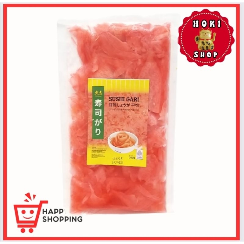 

Daikichi Sushi Gari Merah 200gr Halal / Sushi Gari Pink /Acar Jahe Merah / Red Ginger Pickle