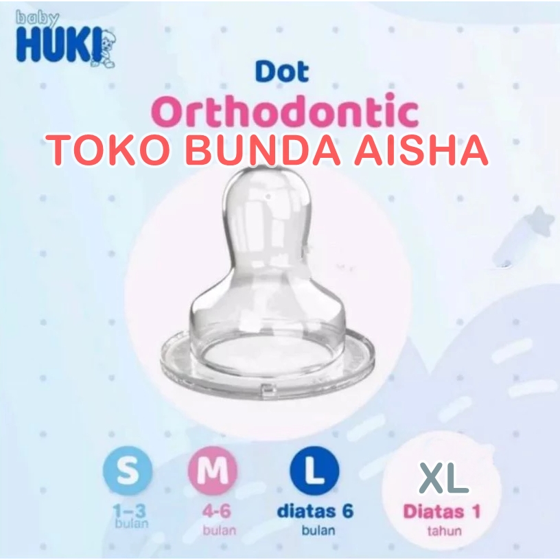 HUKI ORTHODONTIC NIPPLE - Pentil Dot Gepeng (Satuan)
