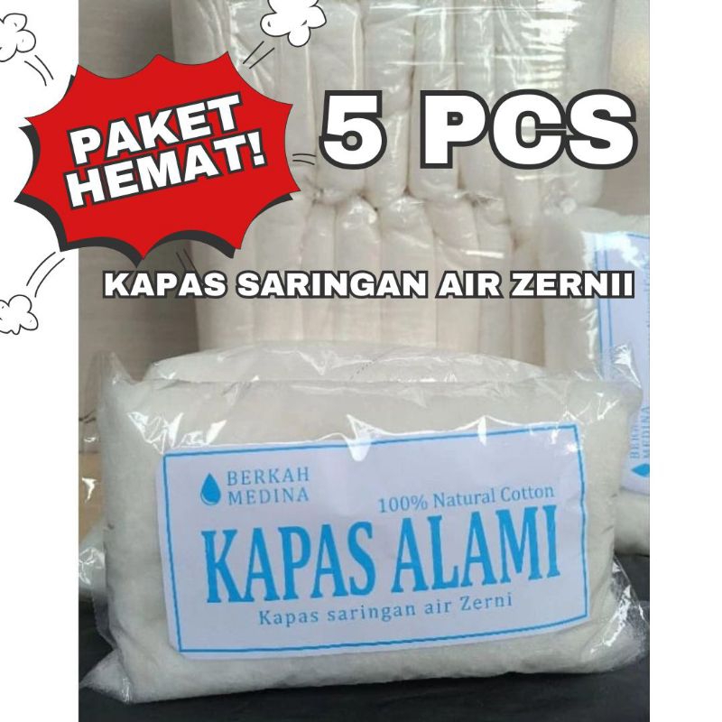 Kapas Alami Filter Air Zernii Isi 5Pcs/Kapas Filter Air/Kapas Penyaring Air/Filter Air/Penyaring Air