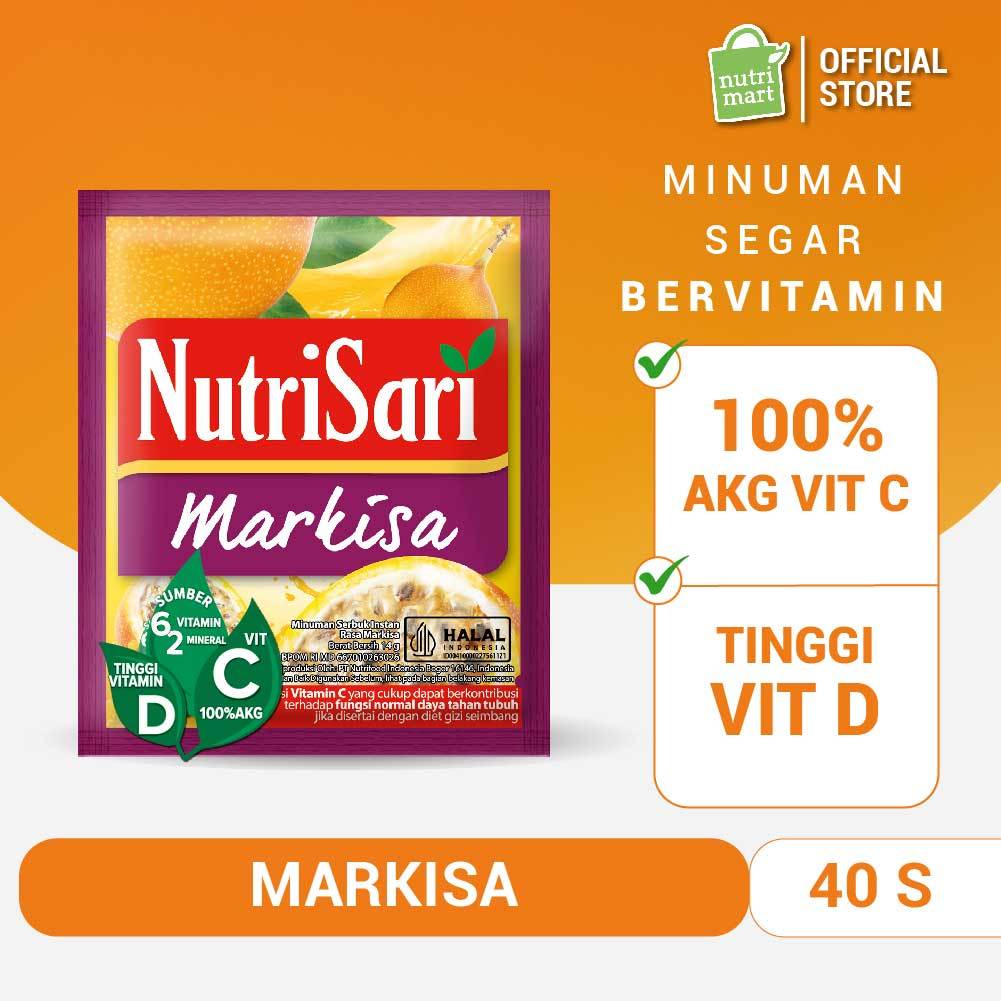 

NutriSari Markisa 40 Sachet - Minuman Buah Vitamin C