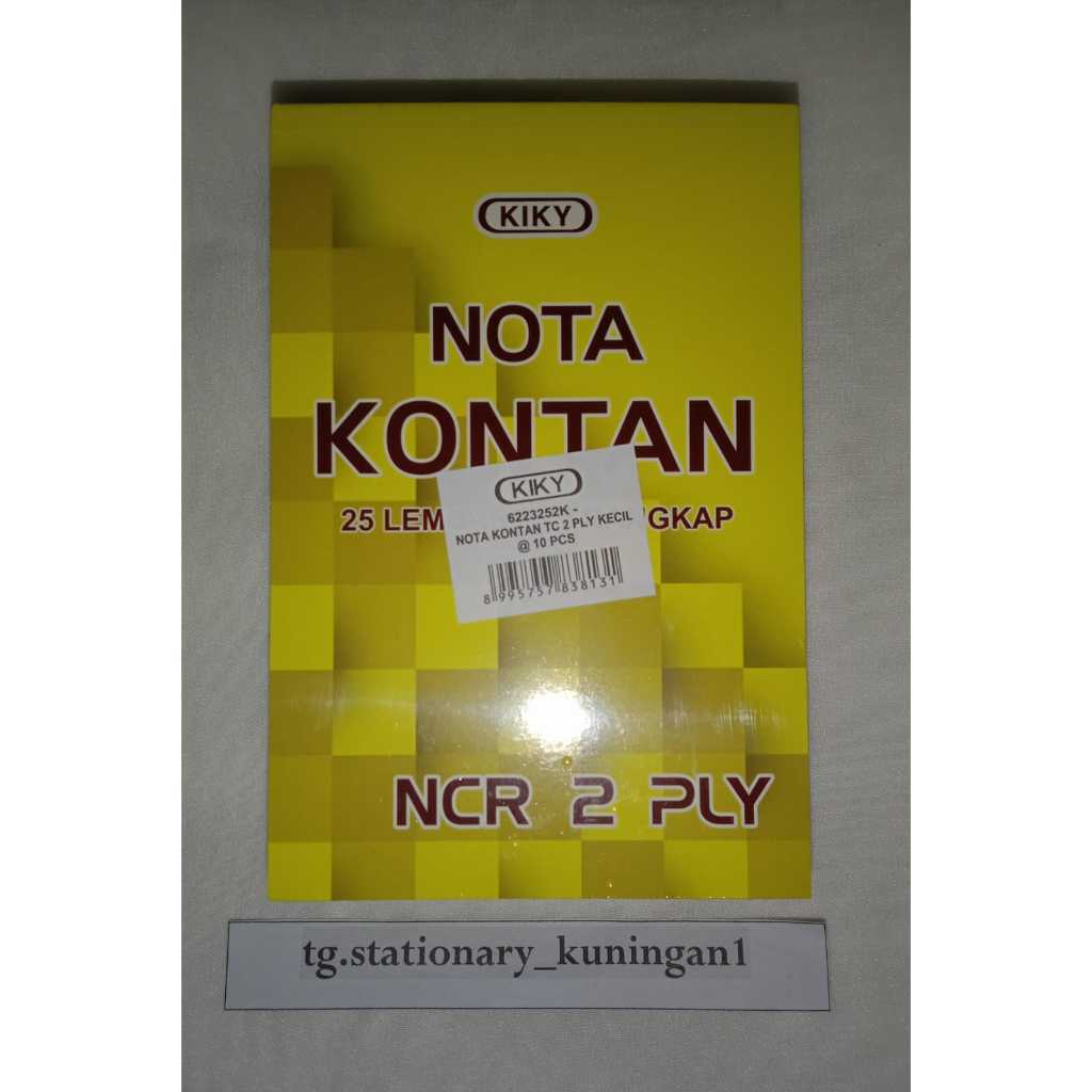 

Buku Nota NCR KIKY 1Ply / 2Ply / 3Ply