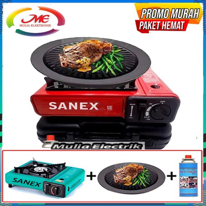 SANEX Kompor Portable Kompor Gas Portable 2 Fungsi /kompor portabel 2in1/kompor gunung/kompor gas po