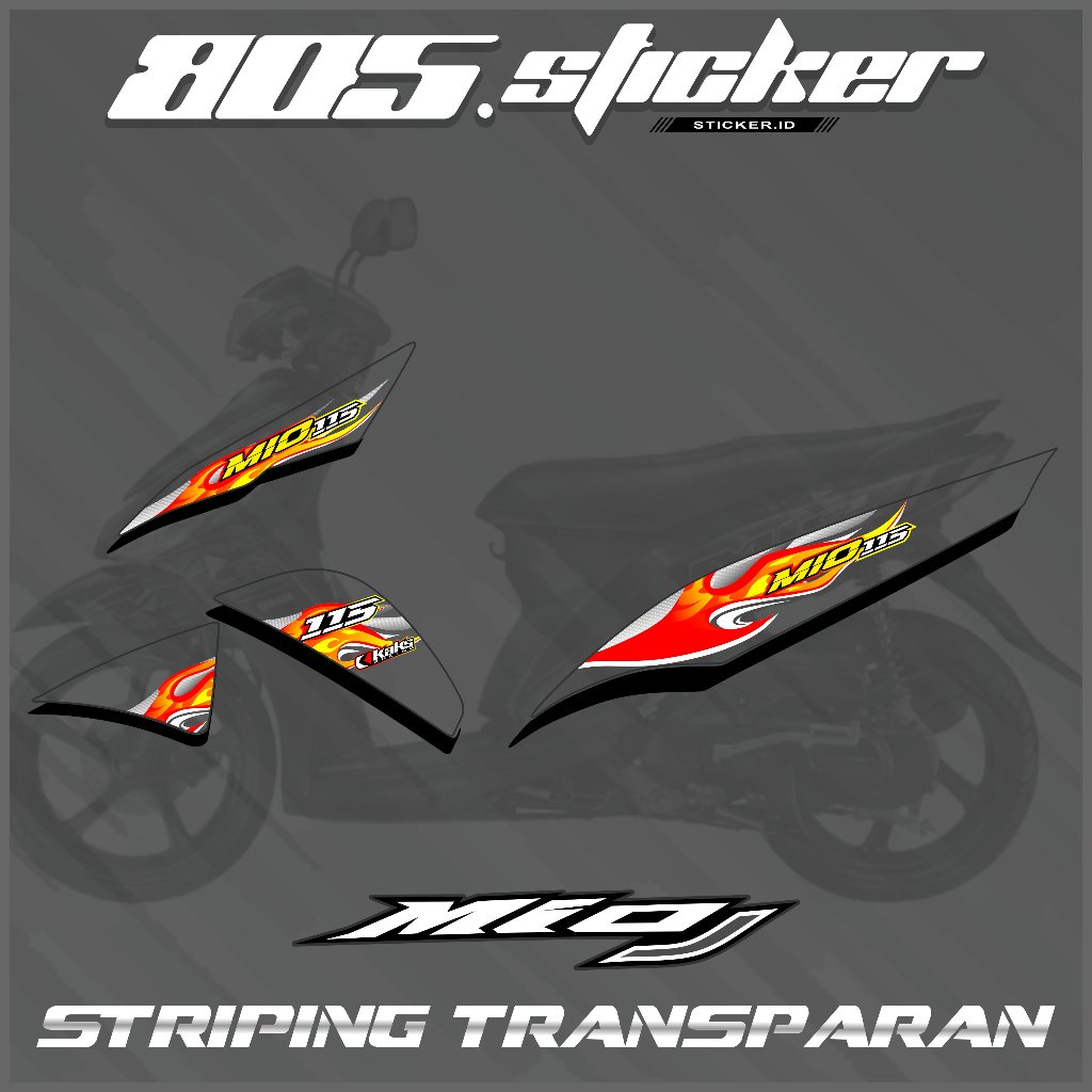STIKER TRANSPARAN MIO J/STRIPING MIO J TRANSPARAN/STRIPING STIKER MIO J GRAFIS TERBARU
