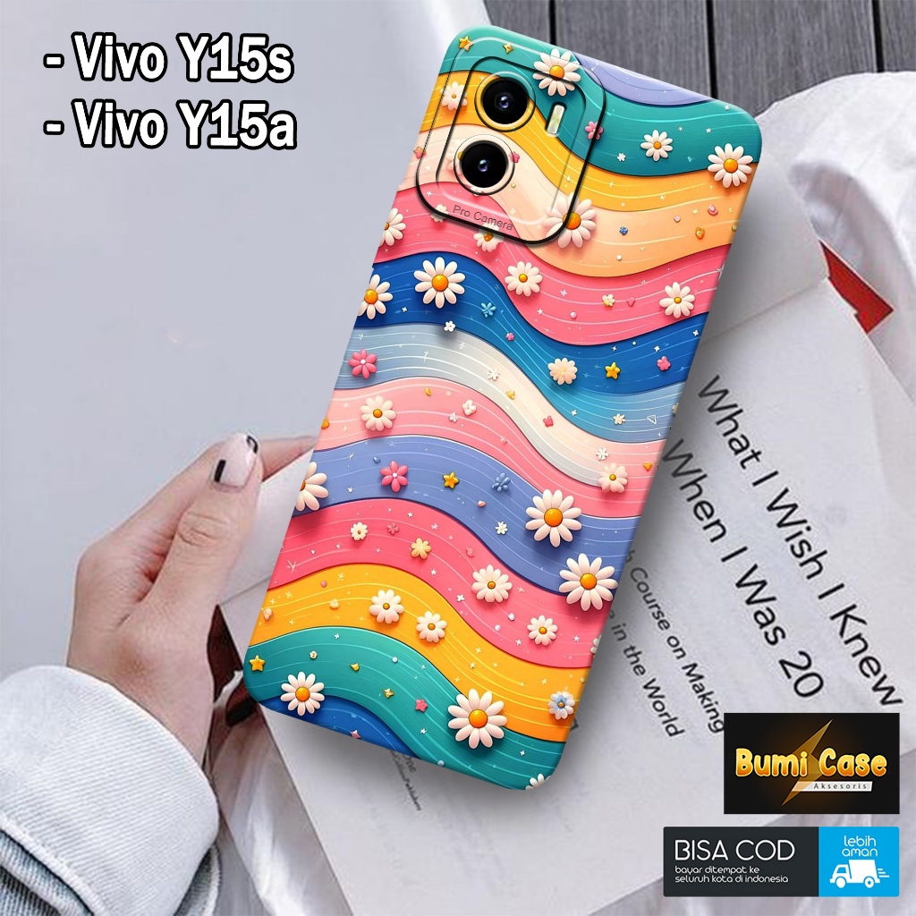 Bumi Case Vivo Y15s / Y15A - Fashion Case Bunga - Softcase Pro Camera Vivo Y15s / Y15A - Casing Hp V