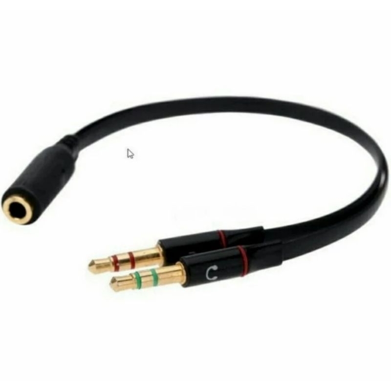 Kabel jack 3,5mm audio splitter 1 female to 2 male