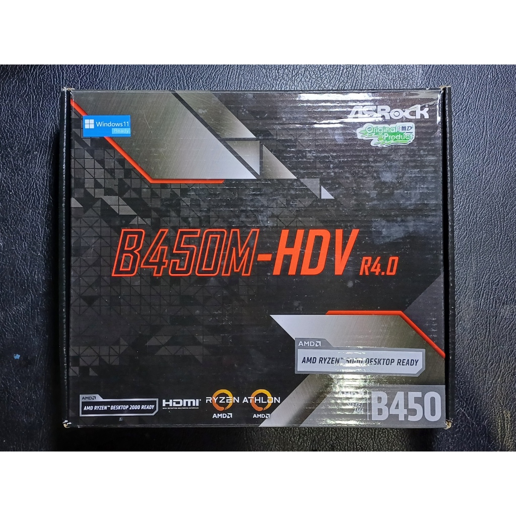MOTHERBOARD ASROCK B450M-HDV R4.0 AM4 DDR4 SECOND BOX