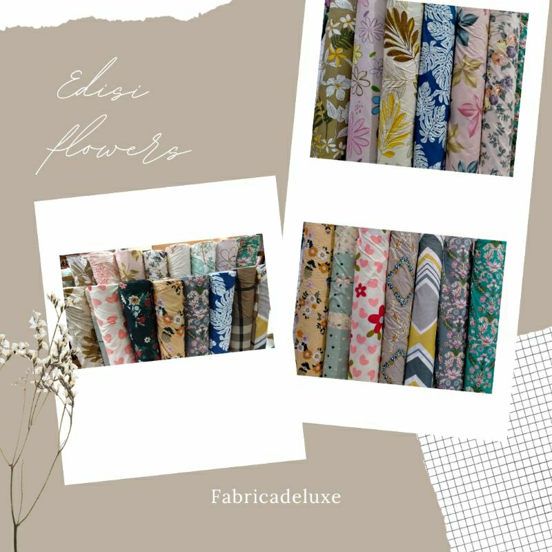 Kain Sprei Motif Bunga Bunga Katun Motif Meteran