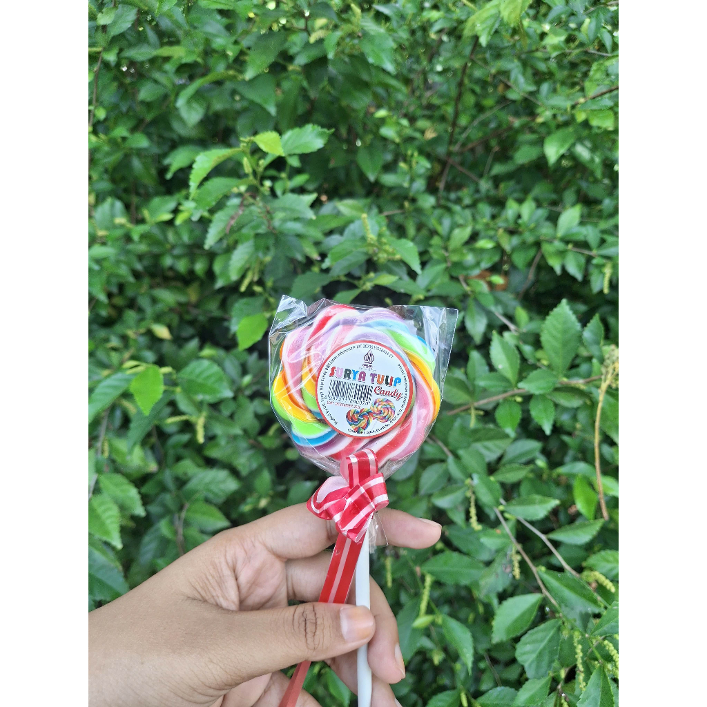 

Surya Tulip Permen Lolipop Bunga 4,5 cm - Tanpa Pemanis Buatan - Premium
