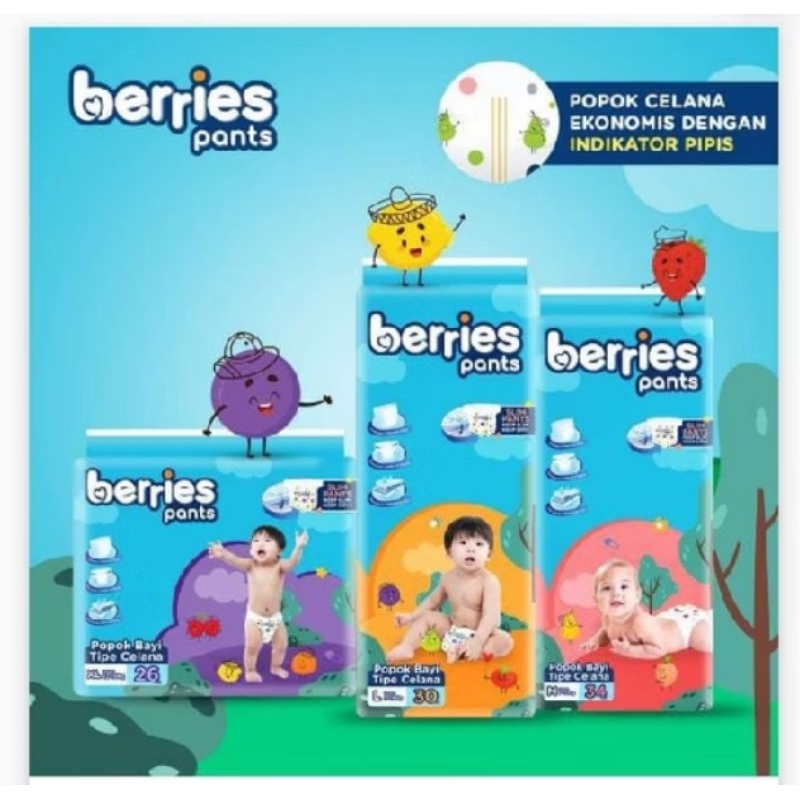 berries m34/popok bayi/diapers pants