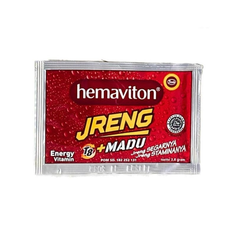 Hemaviton Jreng T8 + Madu Jreng Segarnya Jreng Staminanya 1 Sachet
