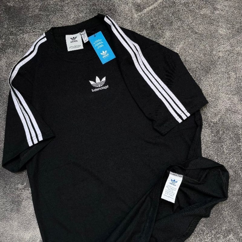 Baju Kaos Pria Adidas Original 100% Combeds 24s Logo Bordir Full Tag Label Jumbo