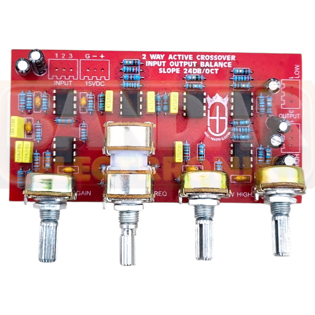 Kit Crossover Aktif 2 Way 6 IC Input & Output Balance