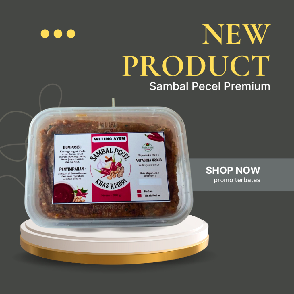

[PROMO] Sambal Pecel Khas Kediri Premium 200 Gram
