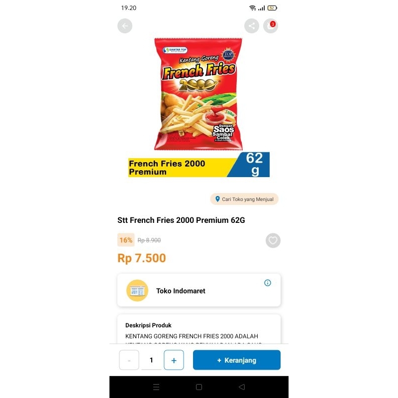

Snack french freis 63g dan nyam2