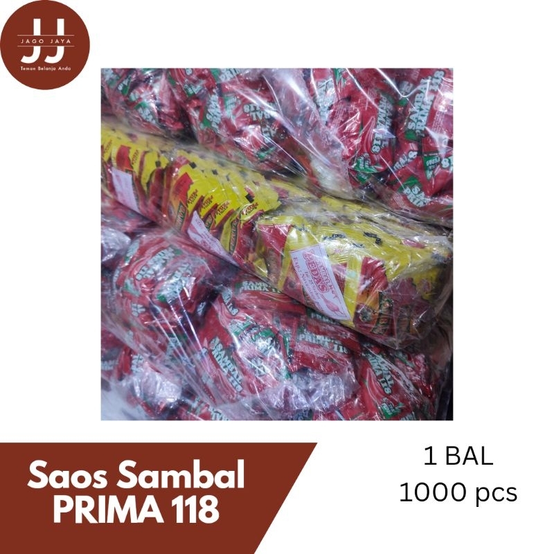 

[Jago Jaya GROSIR] 1 BAL Saos Sambal PRIMA 118 - Saos Sambal Kecil - 1000 pcs