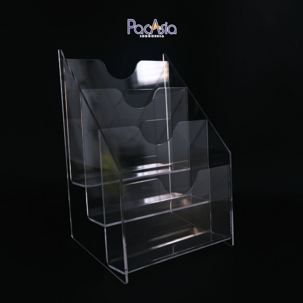

Rak Brosur Akrilik A5 3 Tingkat – Display Elegan untuk Brosur, Leaflet, dan Katalog