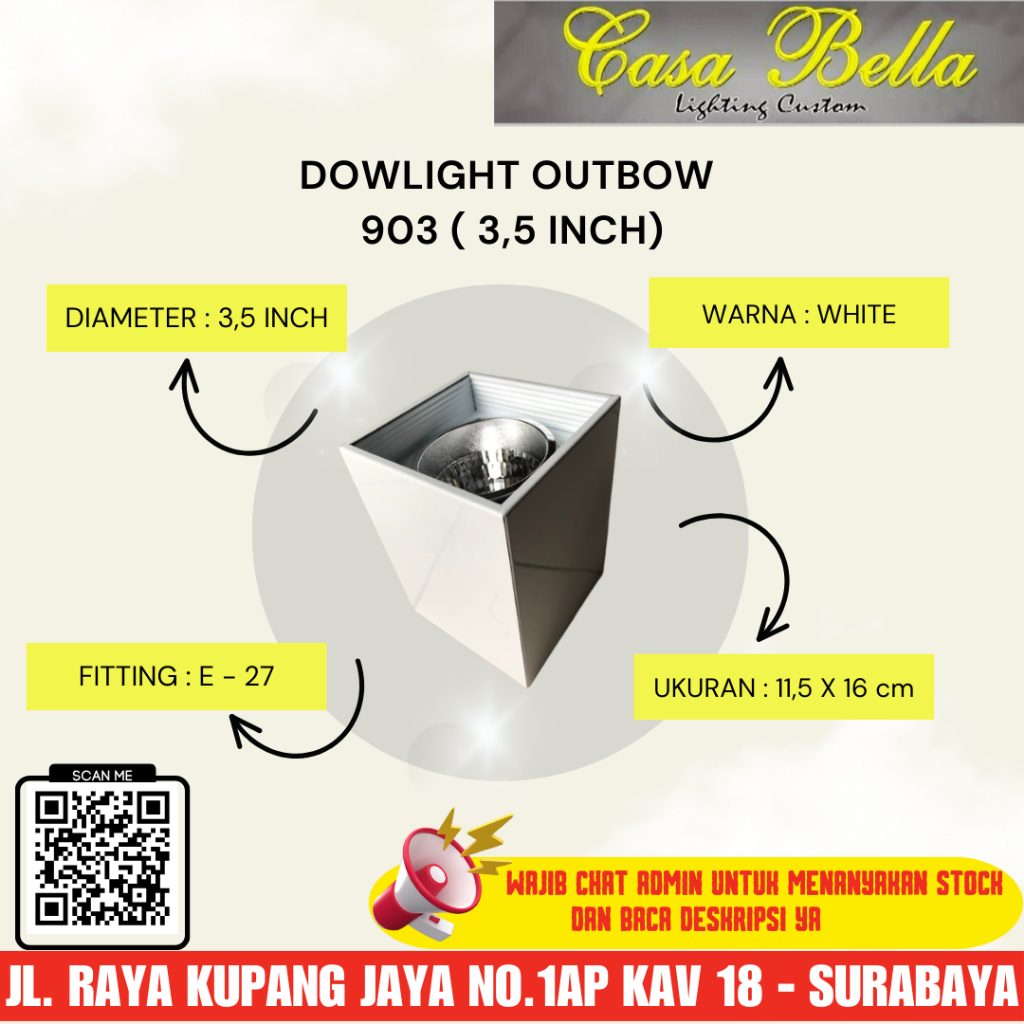 LAMPU DOWN LIGHT OUTBOW 903 ( 3,5 INCH)
