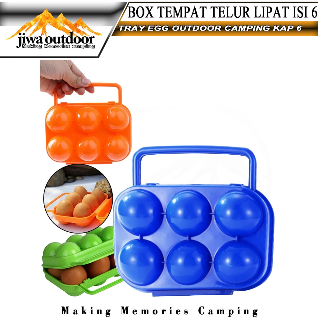 Tempat telor isi 6 / box telor Camping outdoor / Cocok buat outdoor / box telor plastik