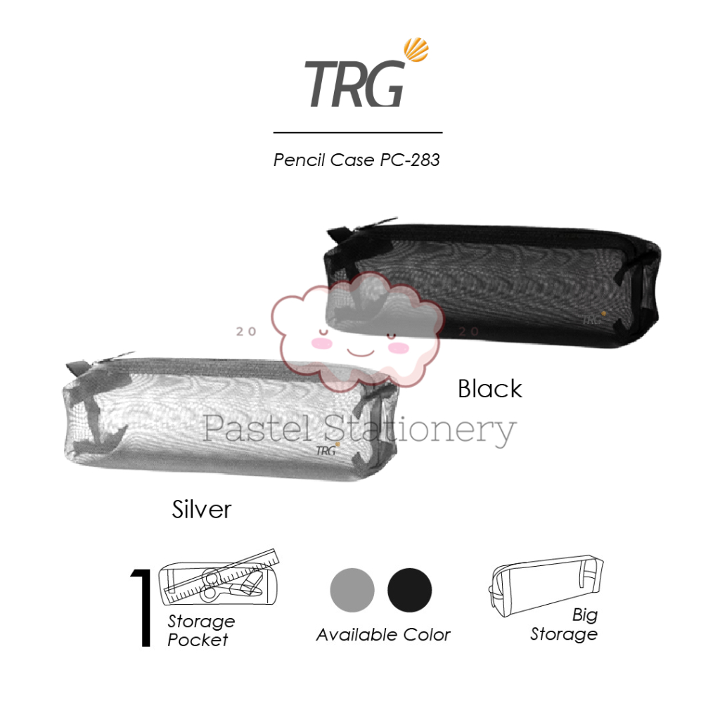

TRG Mesh Zipper Pencil Case PC-283 - Tempat Kotak Pensil Alat Tulis Jaring TRG