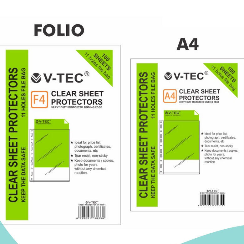 

SHEET PROTECTOR V-TEC
