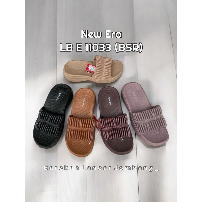 SANDAL SLOP KARET WEDGES WANITA NEW ERA LB E 11033 ORIGINAL SIZE 36/37 - 40/41